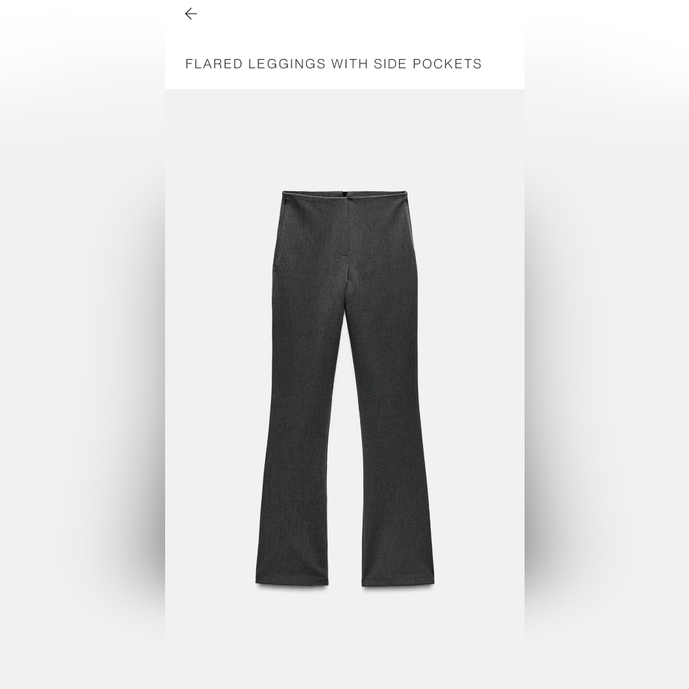 Zara Women's Dark Gray Flared Dress Pants